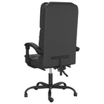 Massage Reclining Office Chair Black Faux Leather