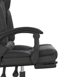 Massage Reclining Office Chair Black Faux Leather - Extra Image