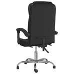 Reclining Office Chair Black Faux Leather