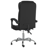 Reclining Office Chair Black Faux Leather - 45-Degree Angle
