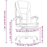 Reclining Office Chair Black Faux Leather