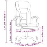 Reclining Office Chair Black Faux Leather - Extra Image