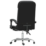 Massage Reclining Office Chair Black Faux Leather