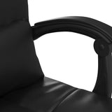 Massage Reclining Office Chair Black Faux Leather - Extra Image