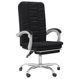 Reclining Office Chair Black Faux Leather - Front View