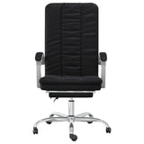 Reclining Office Chair Black Faux Leather - Side View