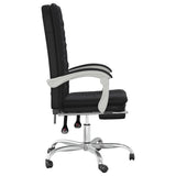 Reclining Office Chair Black Faux Leather - Top-Down View