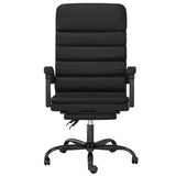 Massage Reclining Office Chair Black Faux Leather