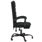 Massage Reclining Office Chair Black Faux Leather