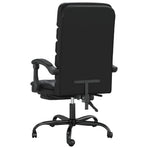 Massage Reclining Office Chair Black Faux Leather