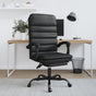 Massage Reclining Office Chair Black Faux Leather