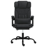 Reclining Office Chair Black Faux Leather - Side View