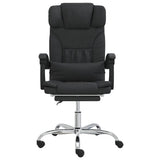 Massage Reclining Office Chair Black Faux Leather - Side View