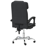 Massage Reclining Office Chair Black Faux Leather - 45-Degree Angle
