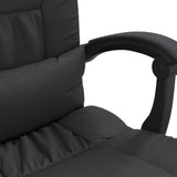 Massage Reclining Office Chair Black Faux Leather - Extra Image
