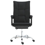 Reclining Office Chair Black Faux Leather - Side View
