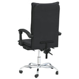 Reclining Office Chair Black Faux Leather - 45-Degree Angle