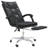 Reclining Office Chair Black Faux Leather - Rear View