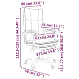 Reclining Office Chair Black Faux Leather - Extra Image
