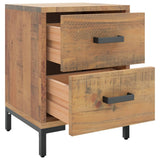 Bedside Cabinet Brown 36x30x45 cm Solid Pinewood - Top-Down View