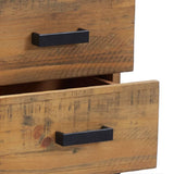 Bedside Cabinet Brown 36x30x45 cm Solid Pinewood - Rear View