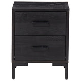 Bedside Cabinet Black 36x30x45 cm Solid Pinewood - Side View