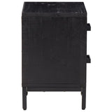 Bedside Cabinet Black 36x30x45 cm Solid Pinewood - 45-Degree Angle