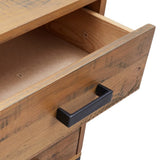 Bedside Cabinet Brown 40x30x55 cm Solid Pinewood - Rear View