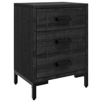 Bedside Cabinet Black 40x30x55 cm Solid Pinewood