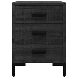 Bedside Cabinet Black 40x30x55 cm Solid Pinewood