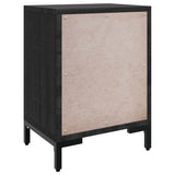 Bedside Cabinet Black 40x30x55 cm Solid Pinewood