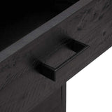 Bedside Cabinet Black 40x30x55 cm Solid Pinewood - Low Angle