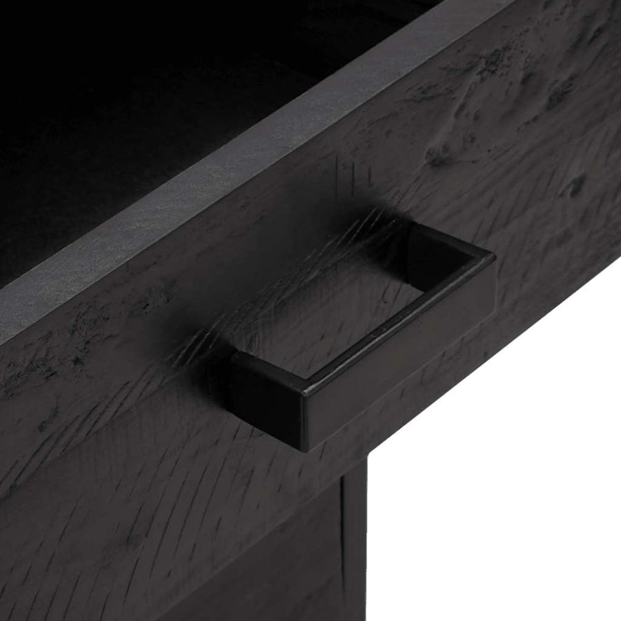 Bedside Cabinet Black 40x30x55 cm Solid Pinewood