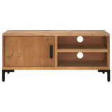 TV Cabinet Brown 90x30x40 cm Solid Pinewood - Side View