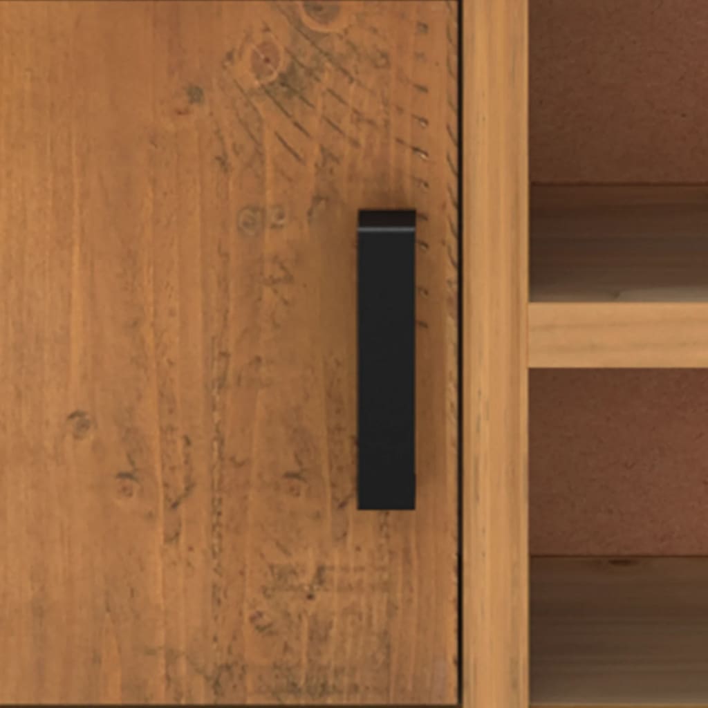 TV Cabinet Brown 90x30x40 cm Solid Pinewood