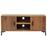 TV Cabinet Brown 110x35x48 cm Solid Pinewood - Side View