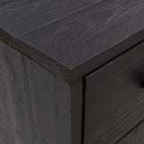 Sideboard Black 110x35x70 cm Solid Pinewood
