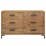 Sideboard Brown 110x35x70 cm Solid Pinewood - Side View