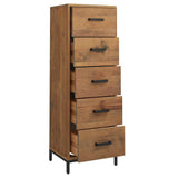 Chest of Drawers 42x35x110 cm Solid Pinewood - Top-Down View