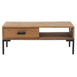Coffee Table 90x50x35 cm Solid Pinewood - Side View