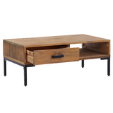 Coffee Table 90x50x35 cm Solid Pinewood - Top-Down View