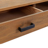 Coffee Table 90x50x35 cm Solid Pinewood - Close-Up Angle