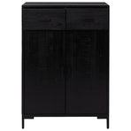 Shoe Rack Black 75x40x110 cm Solid Pinewood