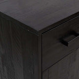 Shoe Rack Black 75x40x110 cm Solid Pinewood - Rear View