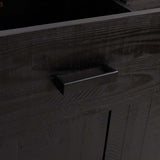 Shoe Rack Black 75x40x110 cm Solid Pinewood - Close-Up Angle