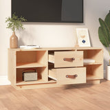 TV Cabinet 100x34x40 cm Solid Wood Pine - Side View
