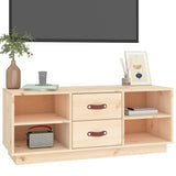 TV Cabinet 100x34x40 cm Solid Wood Pine - Top-Down View