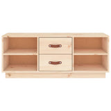 TV Cabinet 100x34x40 cm Solid Wood Pine - Rear View