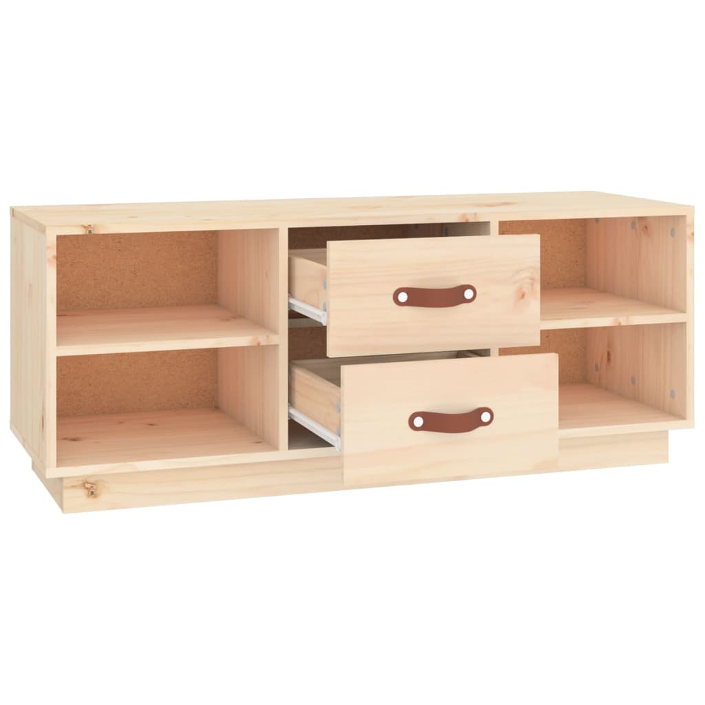 TV Cabinet 100x34x40 cm Solid Wood Pine