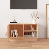 TV Cabinet 70x34x40 cm Solid Wood Pine - Side View